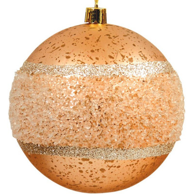 Ρόζ Πλαστική Χριστουγεννιάτικη Μπάλα 8cm (Σετ 6 τμχ)